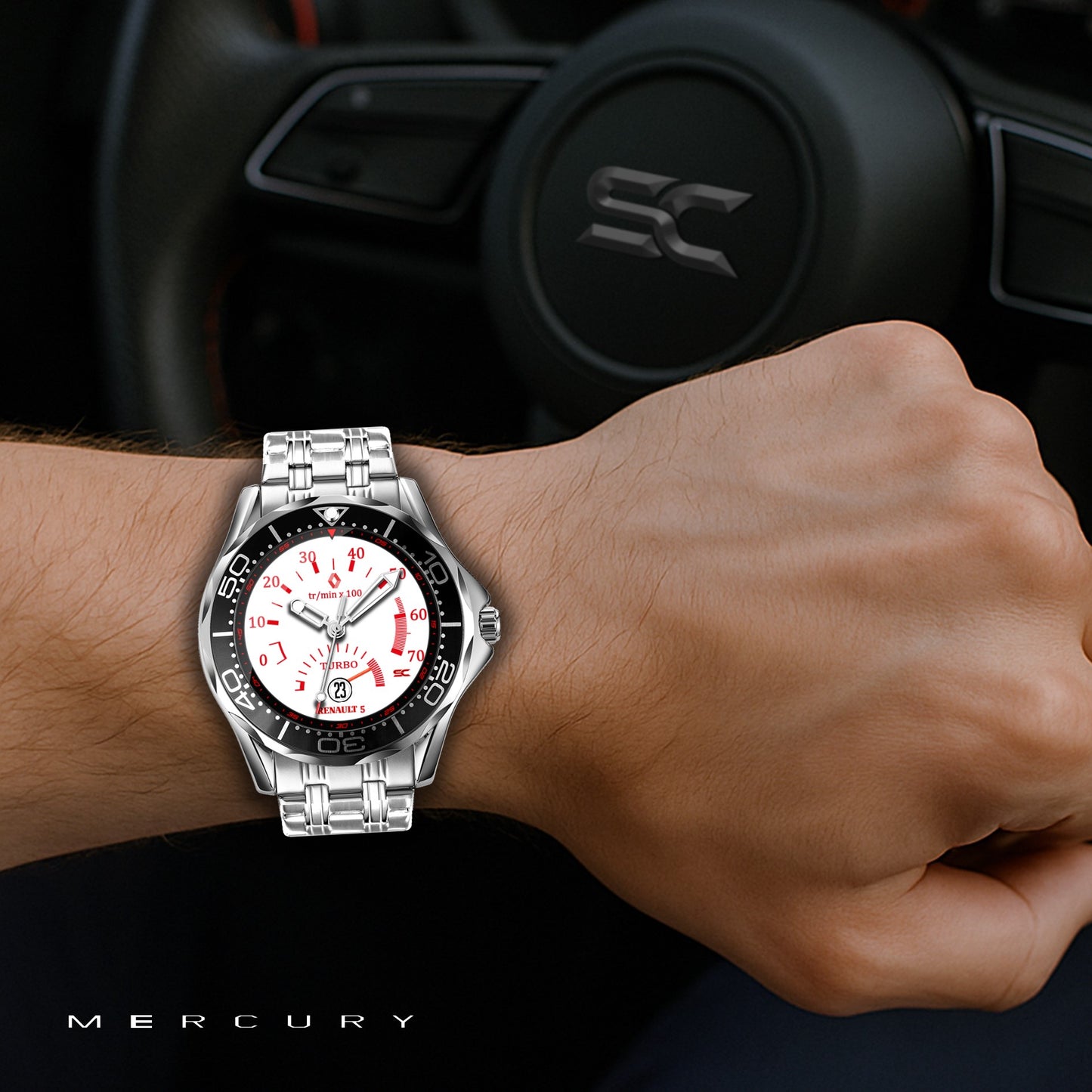 Orologio da Polso con Contagiri R5 GT Turbo Edizione Bianca