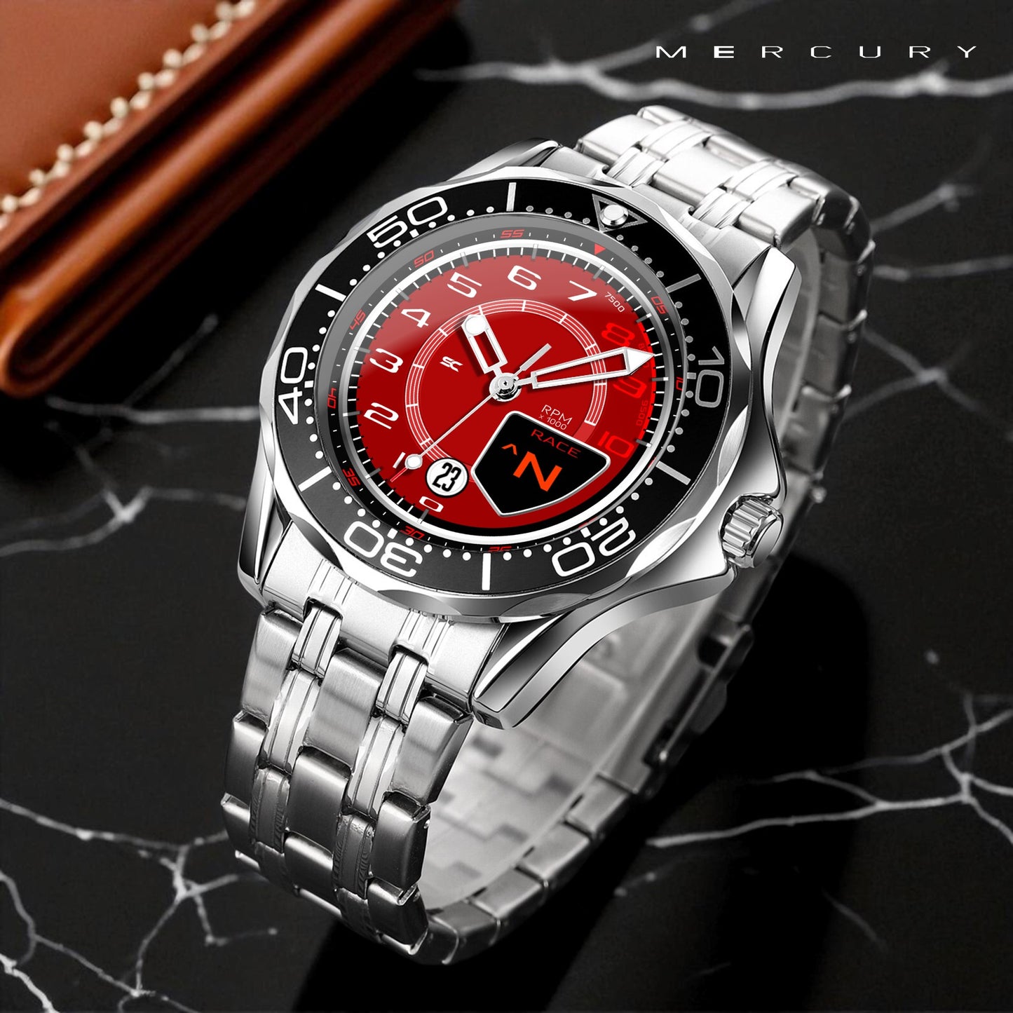 Orologio da Polso con Contagiri Race Rosso