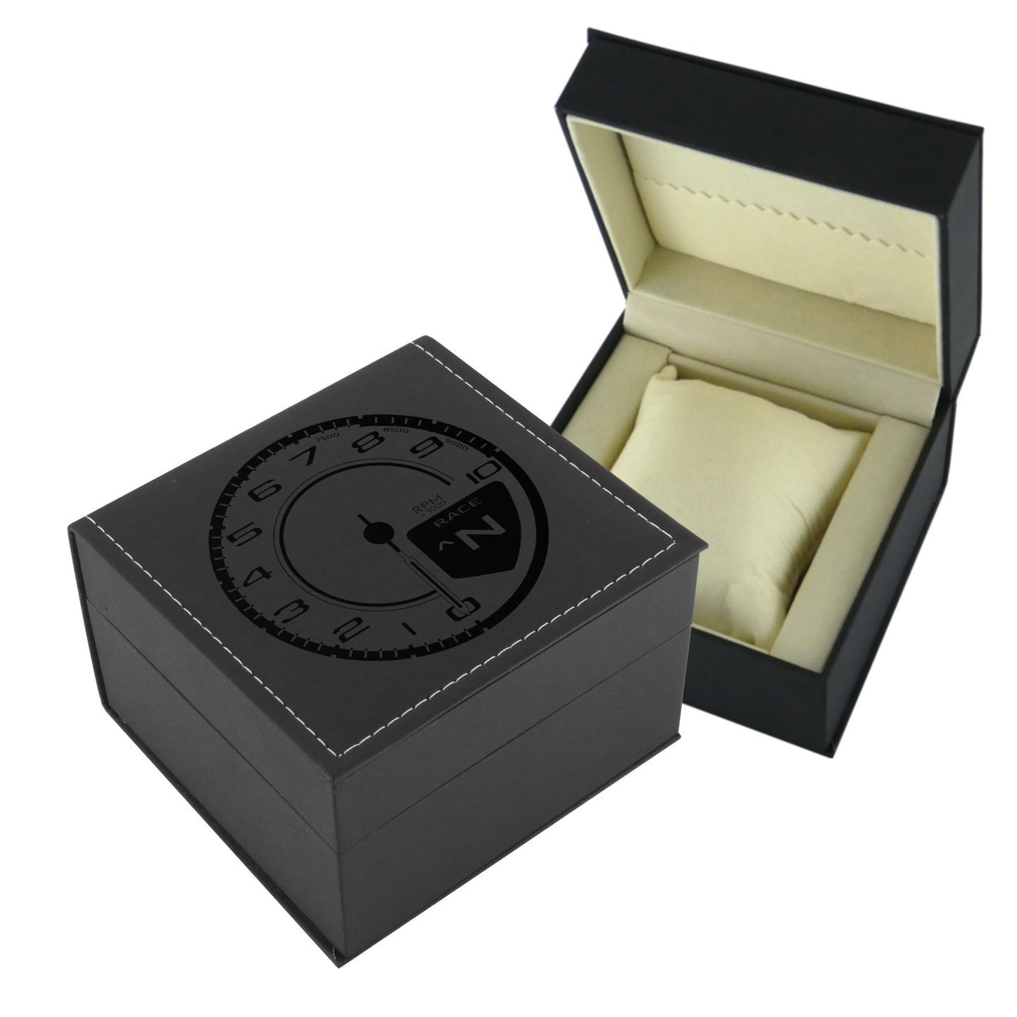 Orologio da Polso con Contagiri Race Bianco